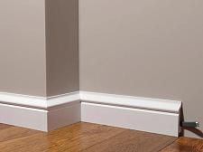 Плинтус Декор Дизайн Напольный белый под покраску DD122					