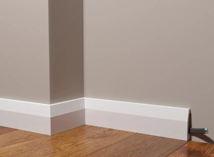 Плинтус Декор Дизайн Напольный белый под покраску DD125