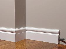 Плинтус Декор Дизайн Напольный белый под покраску DD137					