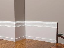 Плинтус Декор Дизайн Напольный белый под покраску DD702					