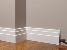 Плинтус Декор Дизайн Напольный белый под покраску DD704					