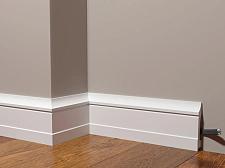 Плинтус Декор Дизайн Напольный белый под покраску DD711					