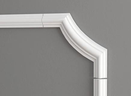 Угловой элемент для молдинга Декор Дизайн белый под покраску C1-DD002
