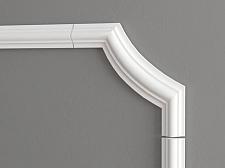 Угловой элемент для молдинга Декор Дизайн белый под покраску C1-DD002