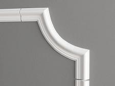 Угловой элемент для молдинга Декор Дизайн белый под покраску C1-DD301