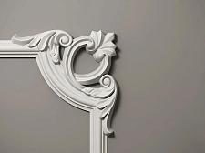 Угловой элемент для молдинга Декор Дизайн белый под покраску C3-DD002