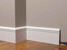 Плинтус Декор Дизайн Напольный белый под покраску DD721					