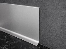 Плинтус Fezard Плоский алюминиевый напольный 100 мм Серебро  ALP-100					