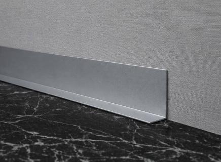 Плинтус Fezard L-образный алюминиевый напольный Серебро  ALP-L20x10
