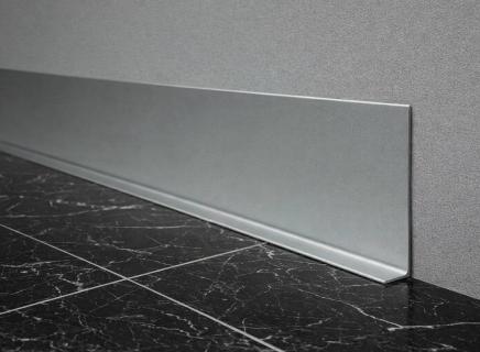 Плинтус Fezard L-образный алюминиевый напольный Серебро  ALP-L70x14