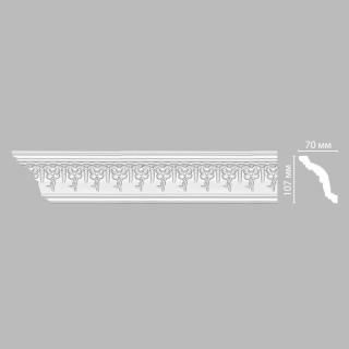 Плинтус Decomaster Потолочный с рисунком из полиуретана  95696
