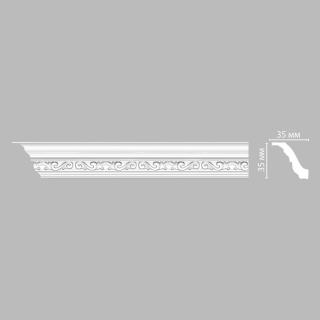 Плинтус Decomaster Потолочный с рисунком из полиуретана  95842F гибкий