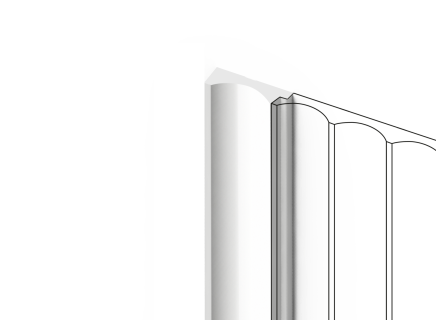 Финишный молдинг для панели Hiwood LF139A LONG NP 3000х32х12мм