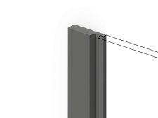 Финишный молдинг для панели Hiwood LF124A GR3 2700х42х12мм