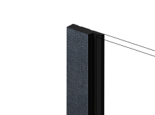Финишный молдинг для панели HiwoodLF124A BK114K 2700х42х12мм