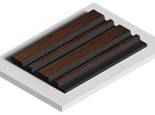 Стеновая панель Hiwood  LV122 BR396K под дерево 2700х120х12мм